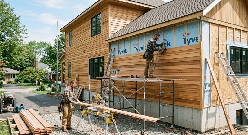Faux Wood Siding Installation in Franklin, OH