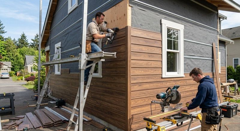 Faux Wood Siding Installation in Newport, KY