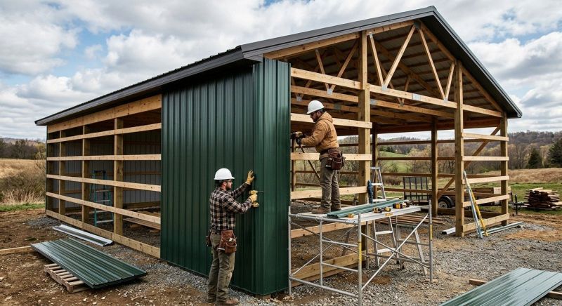 Metal Barn Siding Installation in Butler County, OH