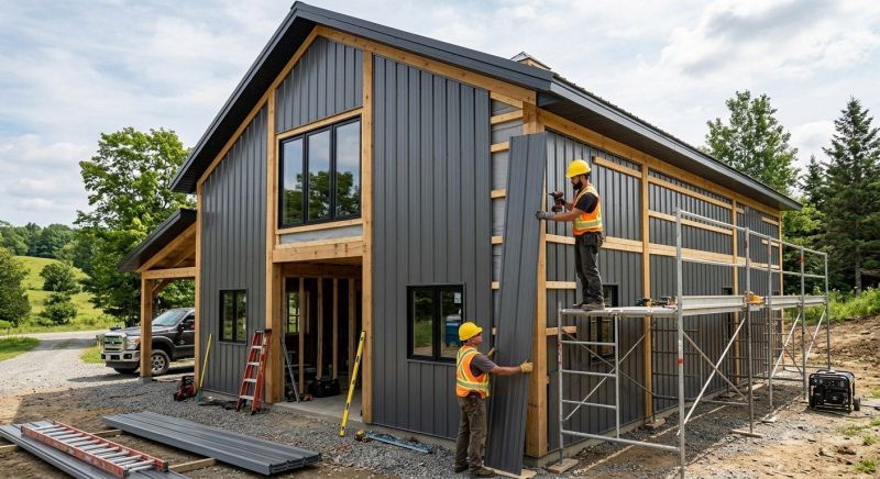 Pole Barn Siding Installation in Butler County, OH