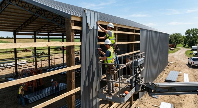Pole Barn Siding Installation in Butler County, OH