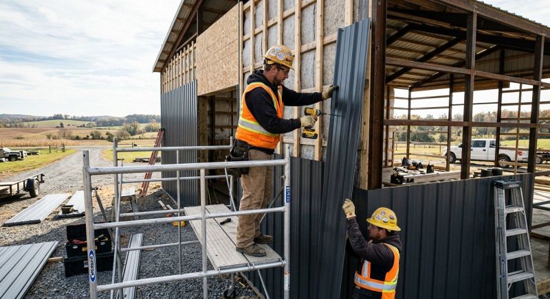 Pole Barn Siding Installation in Butler County, OH